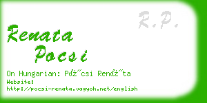 renata pocsi business card